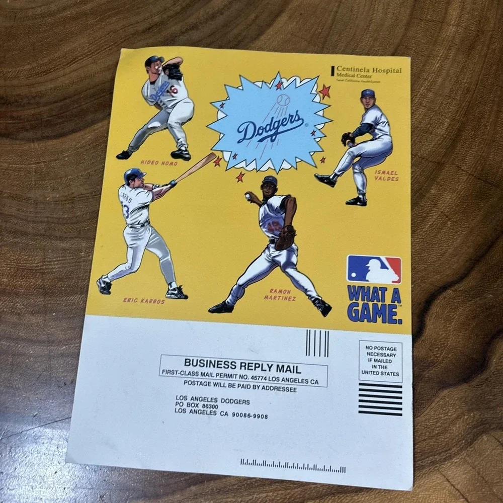 VTG 1997 LA Dodgers Media Guide Program Adventures of Dodger Blue Nomo